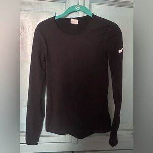 Nike Pro Dri-Fit Black Crew Neck Long Sleeve Top